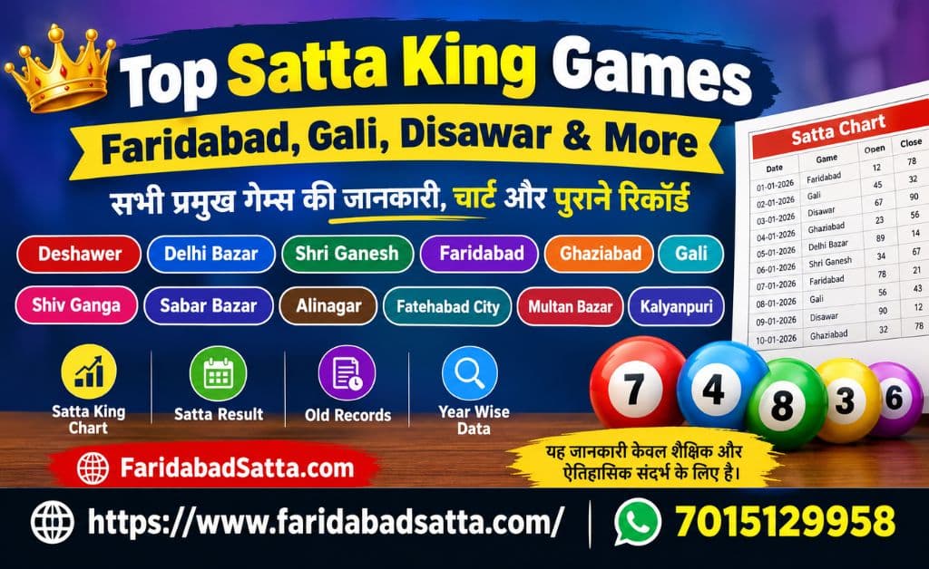 Top Satta King Games Popular Games, Charts & History